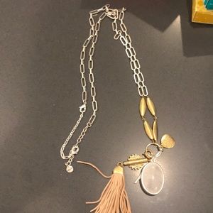 Gold and Silver Pendant Necklace